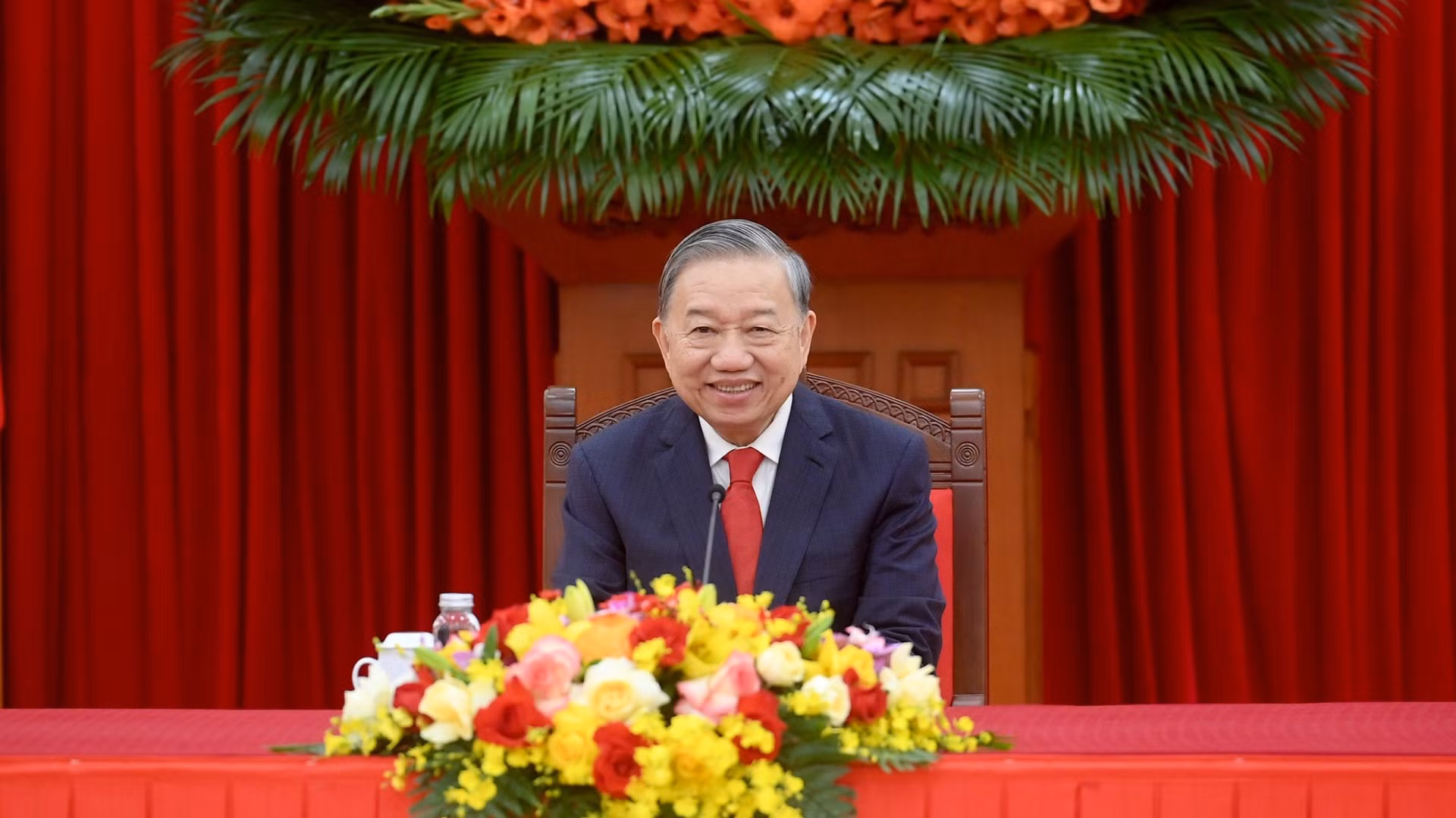 Tổng Bí thư Tô Lâm điện đàm với Tổng Bí thư, Chủ tịch nước Cộng hòa nhân dân Trung Hoa Tập Cận Bình. (Ảnh: ĐĂNG KHOA)