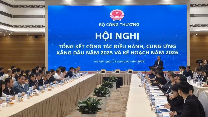 Quang cảnh hội nghị tổng kết công tác điều hành, cung ứng xăng dầu năm 2025 và kế hoạch năm 2026.