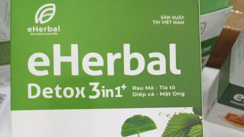 Một trong những sản phẩm vi phạm bị phát hiện và tiêu hủy của Công ty Cổ phần Sản xuất và Thương mại Eherbal.