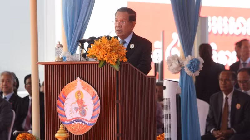 Samdech Techo Hun Sen tại lễ kỷ niệm 74 năm Ngày thành lập Đảng Nhân dân Campuchia được tổ chức ngày 28/6/2025 tại Cung 7/1 ở Thủ đô Phnom Penh.