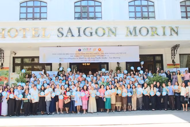 Các đại biểu tham gia Hội nghị khu vực ASEAN lần thứ 9 về Xây dựng môi trường không khói thuốc lá.