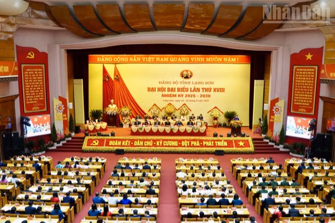 Quang cảnh phiên trù bị Đại hội đại biểu Đảng bộ tỉnh Lạng Sơn lần thứ 18, nhiệm kỳ 2025-2030.