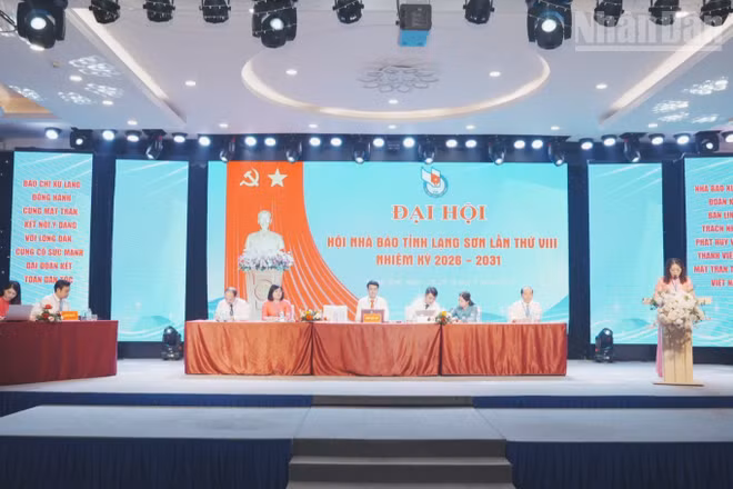 Đại hội Hội Nhà báo tỉnh Lạng Sơn lần thứ VIII, nhiệm kỳ 2026-2031. (Ảnh: Quốc Đạt)