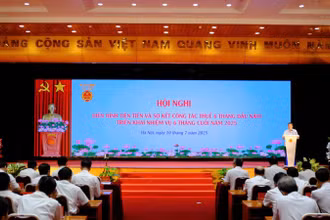 Toàn cảnh Hội nghị sơ kết công tác thuế 6 tháng đầu năm, triển khai nhiệm vụ 6 tháng cuối năm.