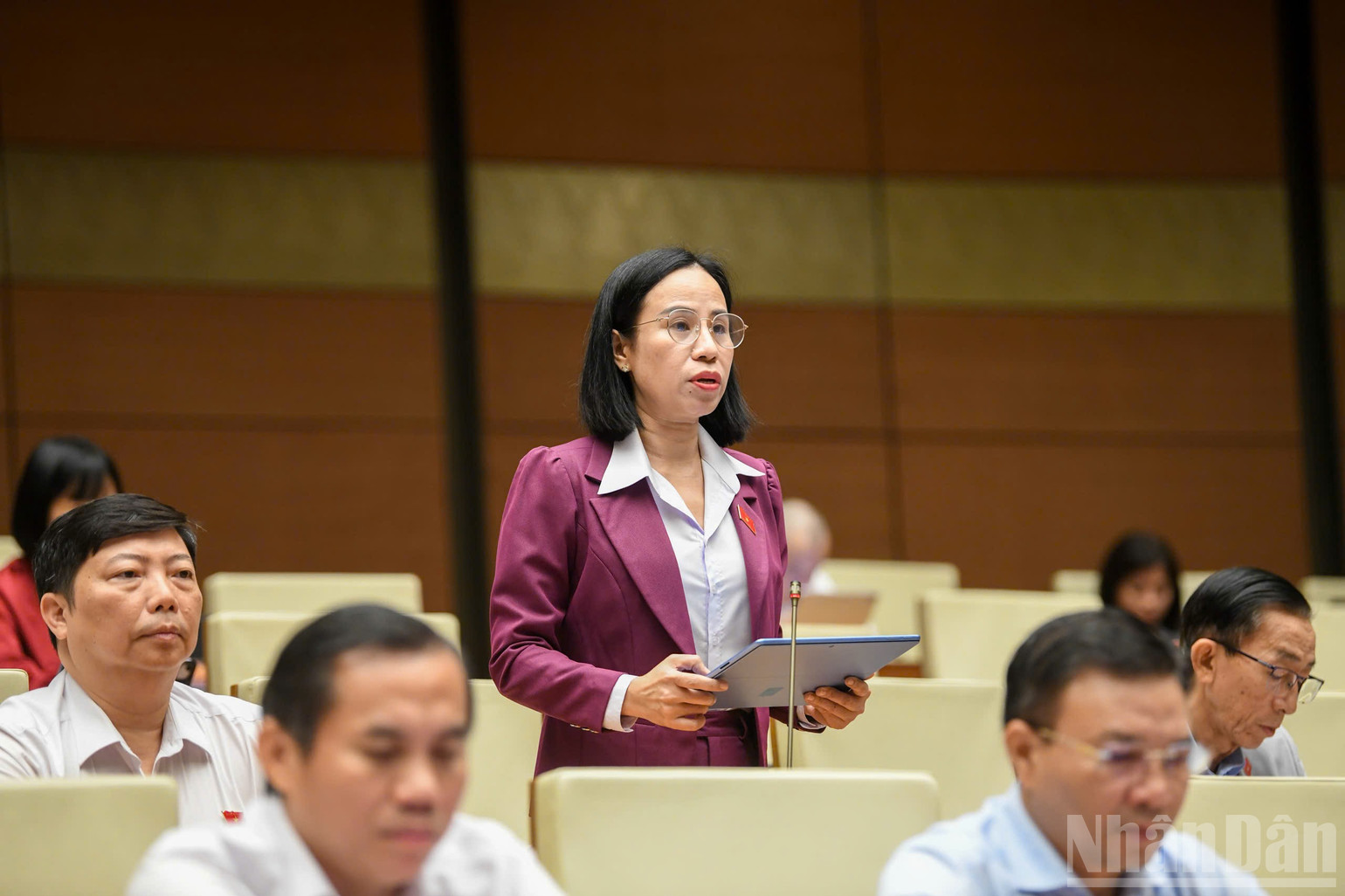 Đại biểu V&otilde; Ngọc Thanh Tr&uacute;c (Đo&agrave;n Th&agrave;nh phố Hồ Ch&iacute; Minh). (Ảnh: DUY LINH)