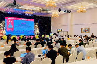 Quang cảnh buổi gặp gỡ giữa Bộ Tư lệnh Quân khu 7 và các cơ quan báo chí.