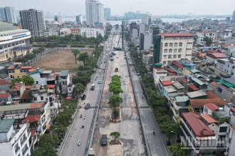 [Ảnh] Cận cảnh công trường ga ngầm S1 tuyến metro số 5 đang được triển khai trên đường Văn Cao