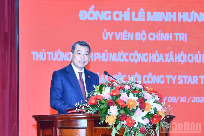 Thủ tướng Chính phủ Lê Minh Hưng phát biểu ý kiến. (Ảnh: THANH GIANG)