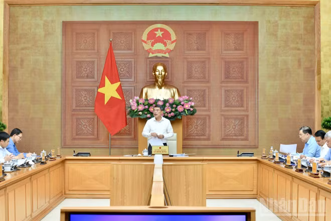 Thủ tướng Chính phủ Lê Minh Hưng chủ trì cuộc làm việc với Bộ Nông nghiệp và Môi trường. (Ảnh: Thanh Giang)