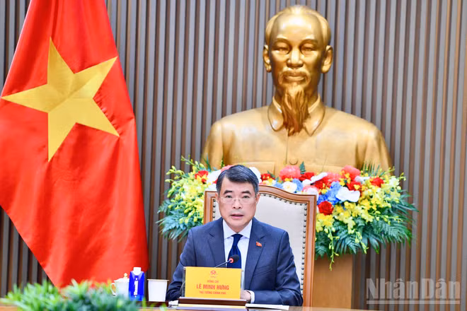 Thủ tướng Chính phủ Lê Minh Hưng điện đàm với Thủ tướng Hà Lan Rob Jetten. (Ảnh: THANH GIANG)