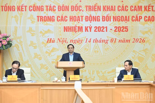 Thủ tướng Chính phủ Phạm Minh Chính chủ trì Hội nghị. (Ảnh: Trần Hải)