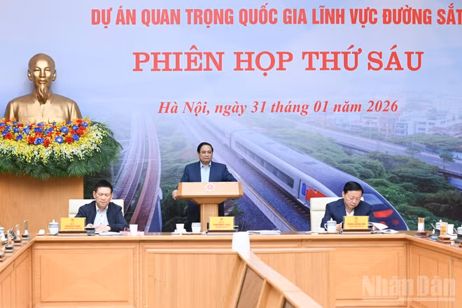 Thủ tướng Chính phủ Phạm Minh Chính chủ trì Phiên họp thứ sáu Ban Chỉ đạo. (Ảnh: TRẦN HẢI)