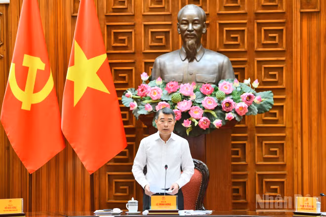 Thủ tướng Chính phủ Lê Minh Hưng chủ trì Phiên họp thứ nhất Ban Chỉ đạo Trung ương thực hiện các Chương trình mục tiêu quốc gia. (Ảnh: Thanh Giang)