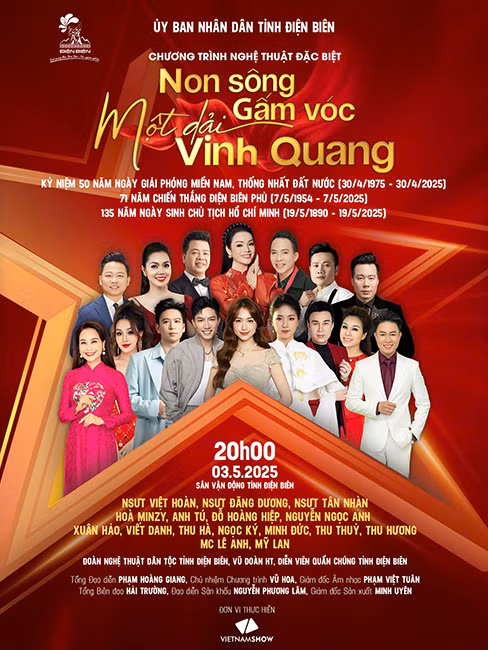 Chương trình có sự góp mặt của nhiều nghệ sĩ tên tuổi.