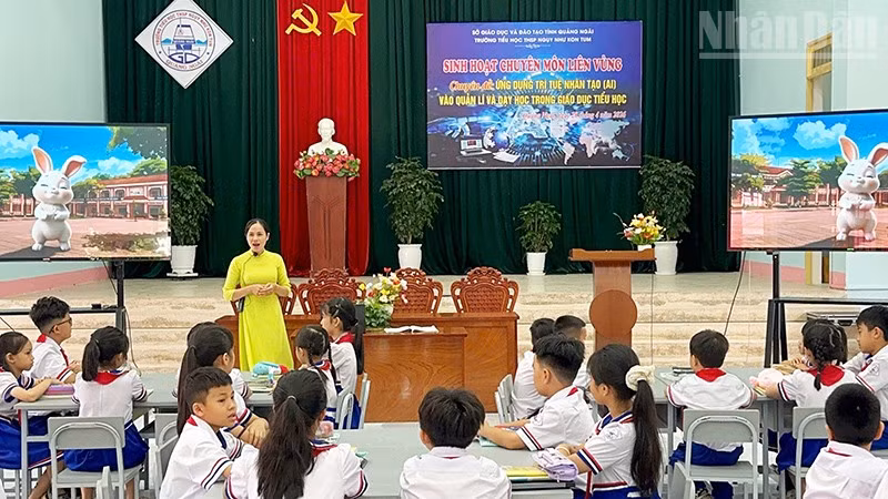 Tiết dạy minh họa "Ứng dụng AI hỗ trợ dạy học lớp 3".