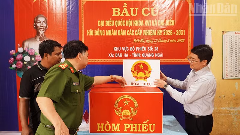 Bảo đảm an ninh, an toàn cho ngày bầu cử tại các điểm bỏ phiếu trên địa bàn xã Đăk Hà