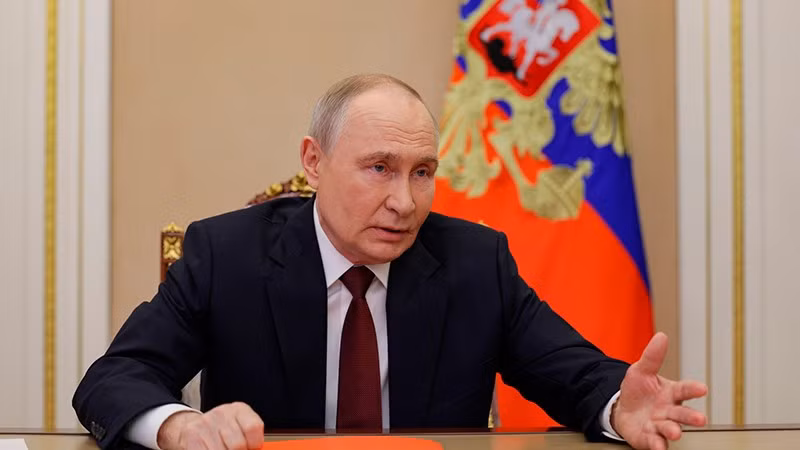 Tổng thống Nga Vladimir Putin phát biểu tại cuộc họp Hội đồng An ninh Nga ngày 21/11. (Ảnh: Cơ quan báo chí Điện Kremlin)