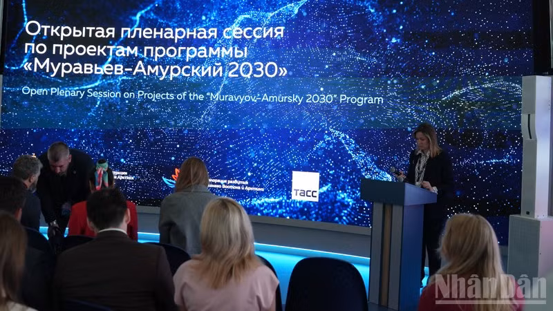 Một phiên họp trong khuôn khổ EEF-2025. (Ảnh: XUÂN HƯNG)