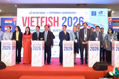 Khai mạc Triển lãm quốc tế Thủy sản Việt Nam (Vietfish 2026) sáng 19/8. (Ảnh: Đại sứ quán Na Uy)