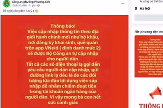 Công an phường Phương Liệt (Hà Nội) thông tin cảnh báo người dân cảnh giác trước chiêu trò mới của các đối tượng lừa đảo.