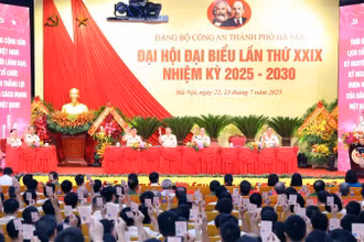 Khai mạc Đại hội Đại biểu lần thứ XXIX Đảng bộ Công an thành phố Hà Nội.