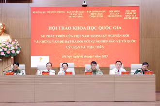 Các đồng chí chủ trì hội thảo.