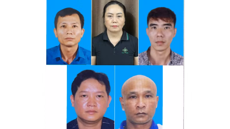 Các đối tượng liên quan. (Ảnh: Công an Hải Phòng).