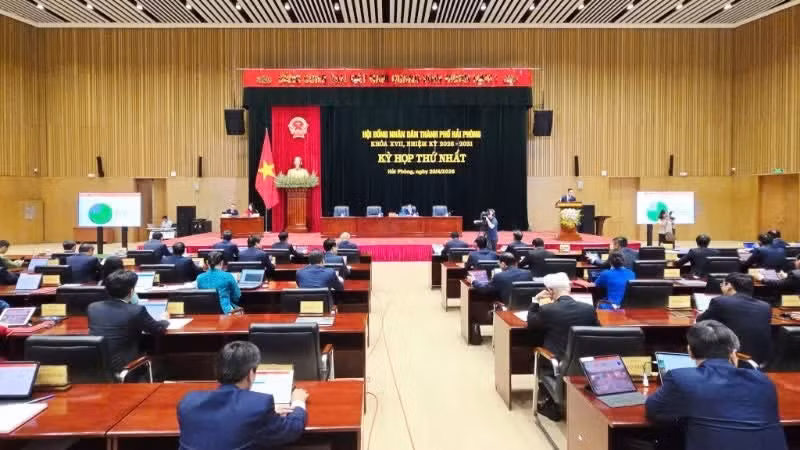 Ảnh minh họa: Kỳ họp thứ nhất Hội đồng nhân dân thành phố Hải Phòng khóa XVII, nhiệm kỳ 2026-2031.