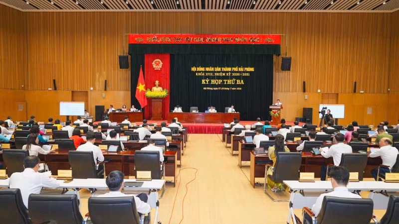 Quang cảnh kỳ họp. (Ảnh: ĐÀM THANH)