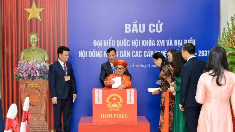 Cử tri Hải Phòng bầu cử đại biểu Quốc hội và đại biểu Hội đồng nhân dân các cấp nhiệm kỳ 2026-2031.
