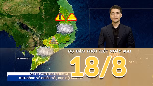 [Video] Dự báo thời tiết đêm nay và ngày mai ngày 18/8/2026: Mưa gia tăng, Bắc Bộ và Trung Bộ bước vào đợt mưa lớn diện rộng