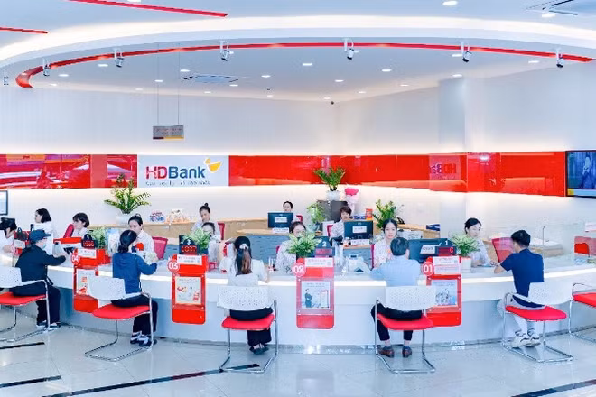 Phòng giao dịch của HDBank.