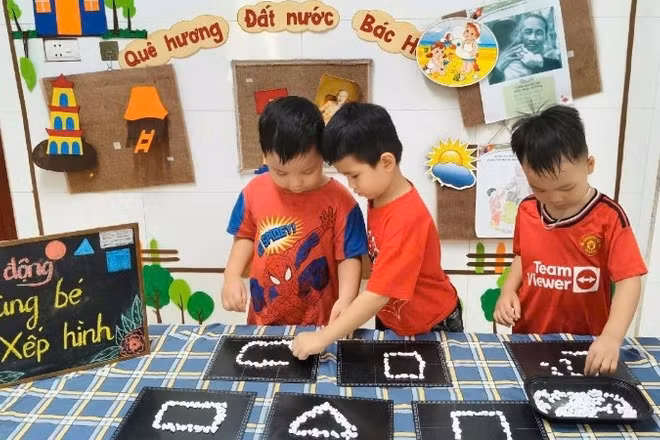 Hoạt động giáo dục tại Trường mầm non Đại Đồng 2, xã Đại Đồng, tỉnh Bắc Ninh.