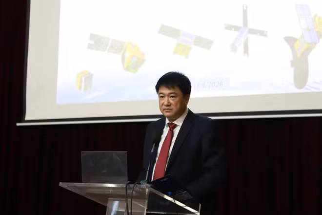 Giáo sư, Tiến sĩ Chu Hoàng Hà, Phó Chủ tịch Viện Hàn lâm Khoa học và Công nghệ Việt Nam phát biểu tại sự kiện. (Ảnh: Kiều Anh)
