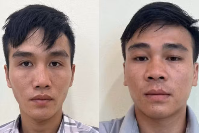Hai đối tượng Trần Công Anh (bên trái) và Trần Công Phố trong vụ án.