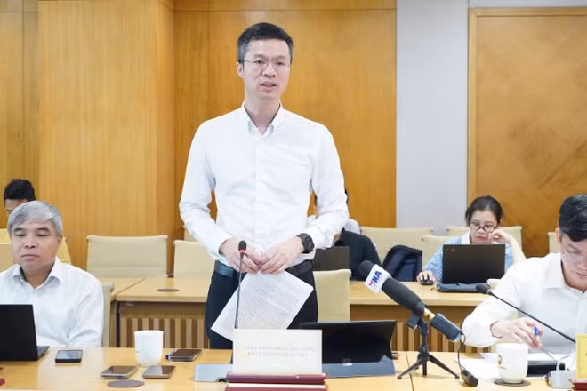 Ông Trần Đăng Khoa, Phó Chủ tịch Ủy ban Tiêu chuẩn Đo lường Chất lượng Quốc gia phát biểu tại buổi họp báo. (Ảnh: Bộ Khoa học và Công nghệ)