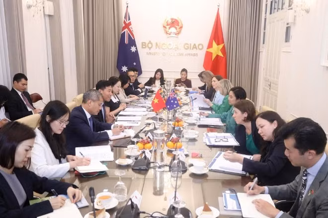 Đối thoại Quan chức cấp cao Việt Nam-Australia lần thứ hai. (Ảnh: TTXVN)