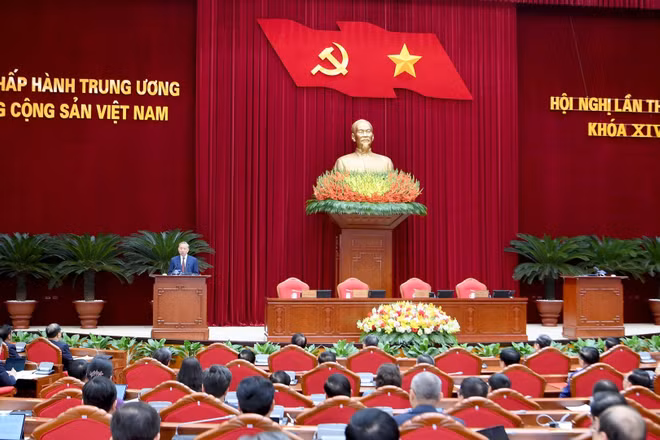 Phiên bế mạc Hội nghị lần thứ hai Ban Chấp hành Trung ương Đảng Cộng sản Việt Nam khóa XIV. (Ảnh ĐĂNG KHOA)