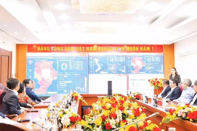 Ủy ban Kiểm tra Trung ương đưa vào vận hành Trung tâm Điều hành giám sát, kiểm tra trên môi trường số. (Ảnh: MINH NGỌC)