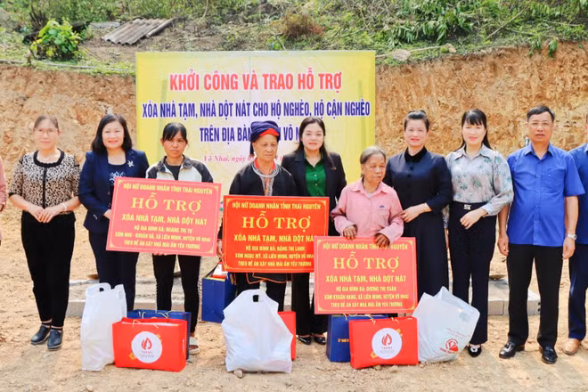Giai đoạn 2026-2030, tỉnh Thái Nguyên tiếp tục vận động, huy động các nguồn lực xã hội thực hiện xóa nhà tạm, nhà dột nát cho người dân. (Ảnh: CTV)