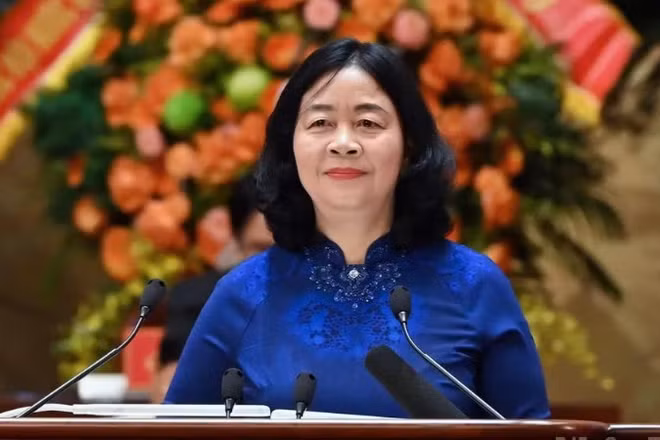 Đồng chí Bùi Thị Minh Hoài, Ủy viên Bộ Chính trị, Bí thư Trung ương Đảng, Chủ tịch Ủy ban Trung ương Mặt trận Tổ quốc Việt Nam. (Ảnh: Báo Nhân Dân)