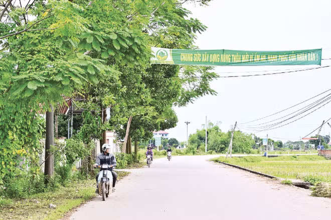 Đường giao thông xã Phúc Hòa (Bắc Ninh) được đầu tư đồng bộ nhờ chương trình xây dựng nông thôn mới. (Ảnh: BẢO LONG)