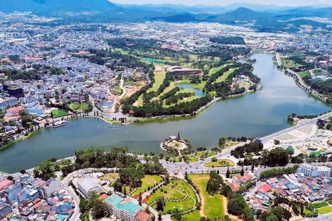 Một góc khu vực trung tâm tỉnh Lâm Đồng.