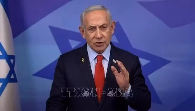 Thủ tướng Israel Benjamin Netanyahu trong bài phát biểu tại Jerusalem. (Ảnh: THX/TTXVN)
