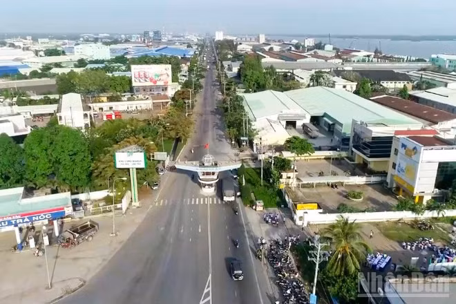 Khu Công nghiệp Trà Nóc, thành phố Cần Thơ nhìn từ trên cao.