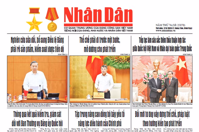 Báo Nhân Dân số 25870 