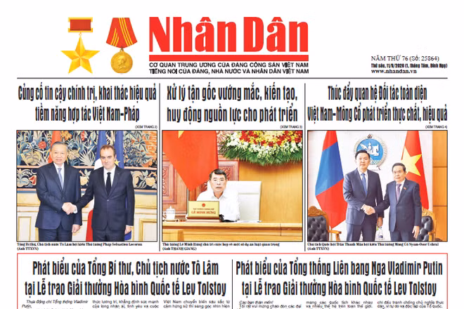 Báo Nhân Dân số 25864 