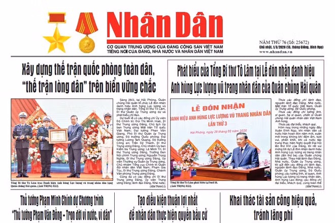 Báo Nhân Dân số 25672
