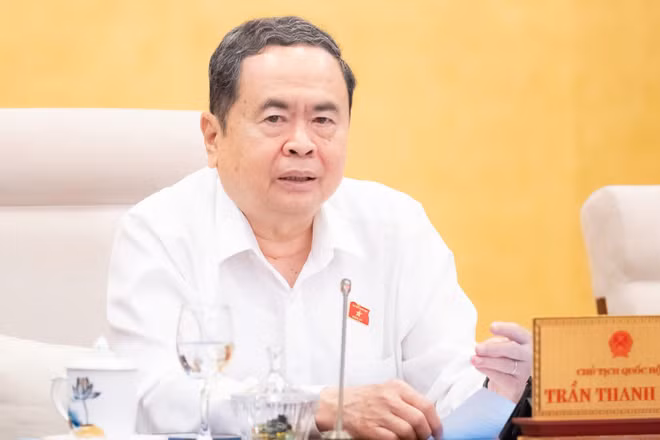 Chủ tịch Quốc hội Trần Thanh Mẫn phát biểu.