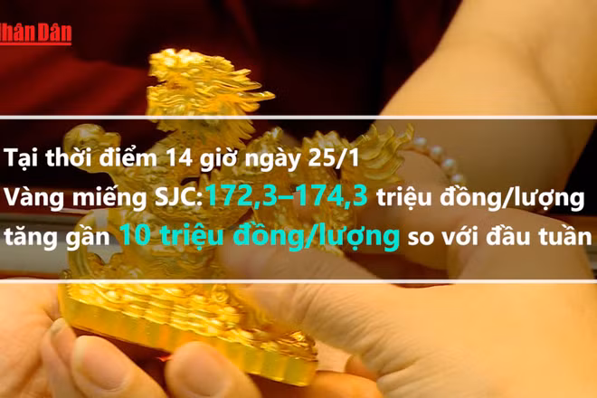 [Video] Chỉ trong vòng một tuần, giá vàng miếng SJC đã tăng gần 10 triệu đồng/lượng